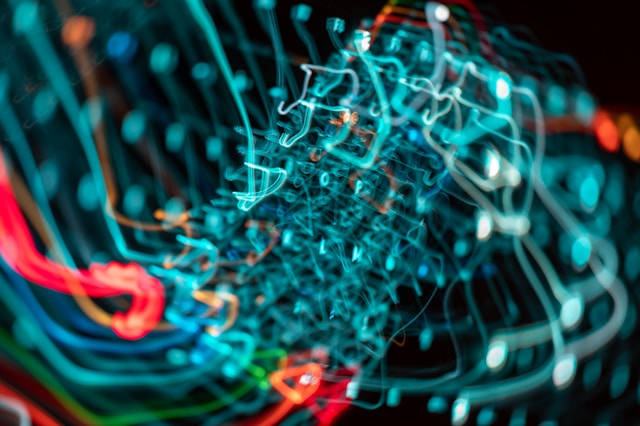 abstract image lighting dots connected to each other