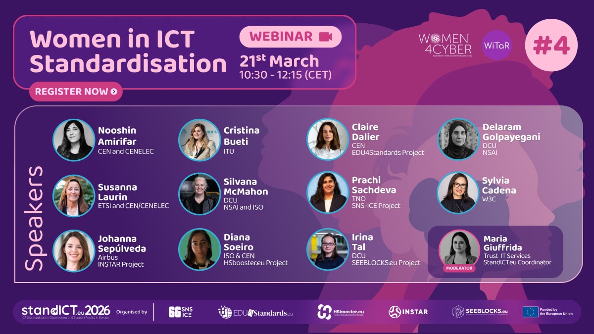 Webinar - Women in ICT Standardisation,  11 speakers